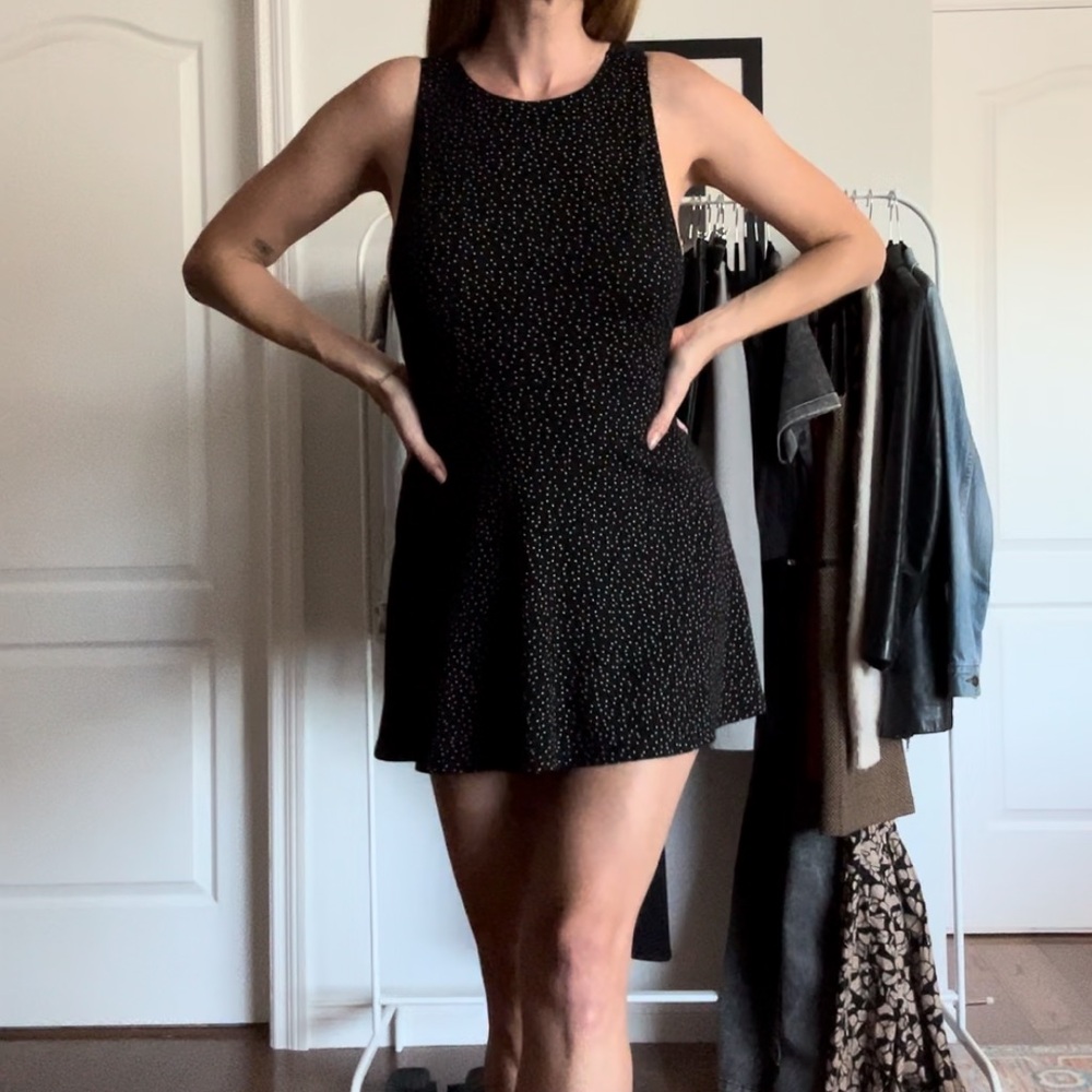 American Apparel Polka Dot Mini Skater Dress